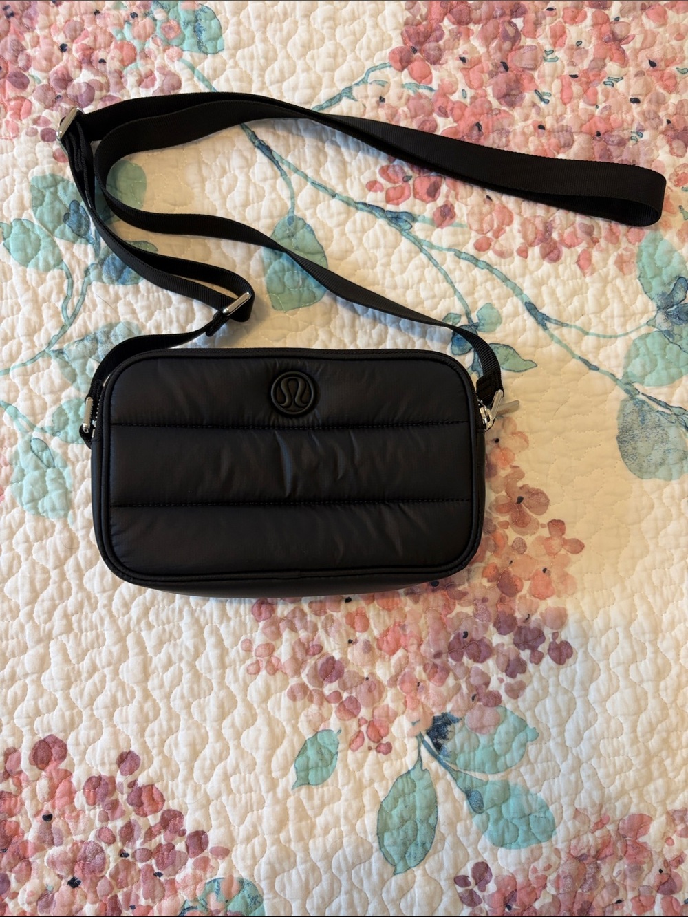 Lululemon Black Quilted Crossbody Bag